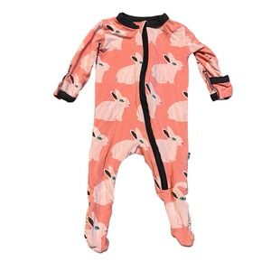 KicKee Pants NB Pink Bunny Sleeper Newborn Comfortable Easter